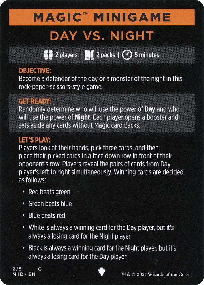 Magic Minigame: Day Vs. Night (2) [Innistrad: Midnight Hunt]
