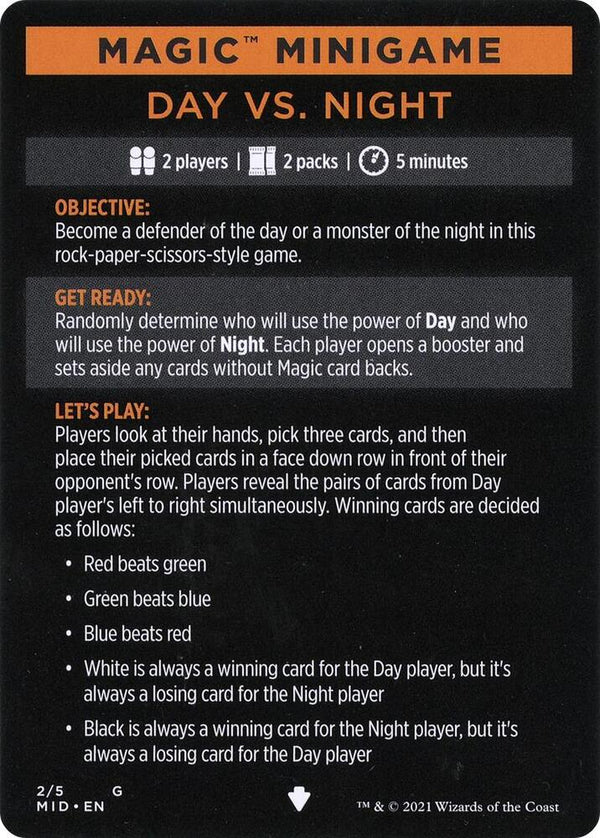 Magic Minigame: Day Vs. Night (2) [Innistrad: Midnight Hunt]