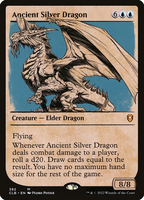 Ancient Silver Dragon (382) [Commander Legends: Battle for Baldur's Gate] [Showcase]