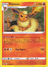 Flareon - 026/185 (Cosmos Holo) (026/185) [Miscellaneous Cards and Products]