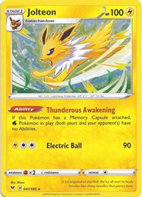 Jolteon - 047/185 (Cosmos Holo) (047/185) [Miscellaneous Cards and Products]