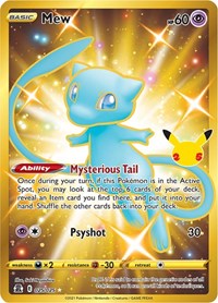 Mew (Secret) (025/025) [Celebrations]