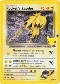 Rocket's Zapdos (15/132) [Celebrations Classic Collection]