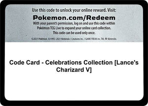 Code Card - Celebrations Collection [Lance's Charizard V] [Celebrations]