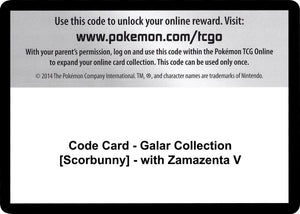 Code Card - Galar Collection [Scorbunny] - with Zamazenta V [Miscellaneous Cards and Products]
