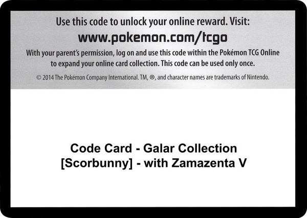 Code Card - Galar Collection [Scorbunny] - with Zamazenta V [Miscellaneous Cards and Products]