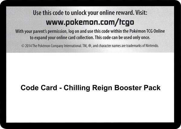 Code Card - Chilling Reign Booster Pack [SWSH06 Chilling Reign]