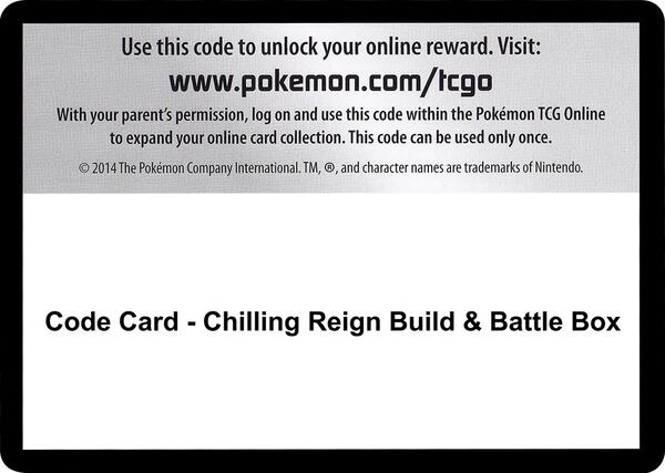 Code Card - Chilling Reign Build & Battle Box [SWSH06 Chilling Reign]