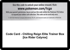 Code Card - Chilling Reign Elite Trainer Box [Ice Rider Calyrex] [SWSH06 Chilling Reign]