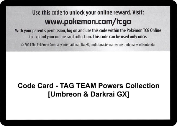 Code Card - TAG TEAM Powers Collection [Umbreon & Darkrai GX] [Miscellaneous Cards and Products]
