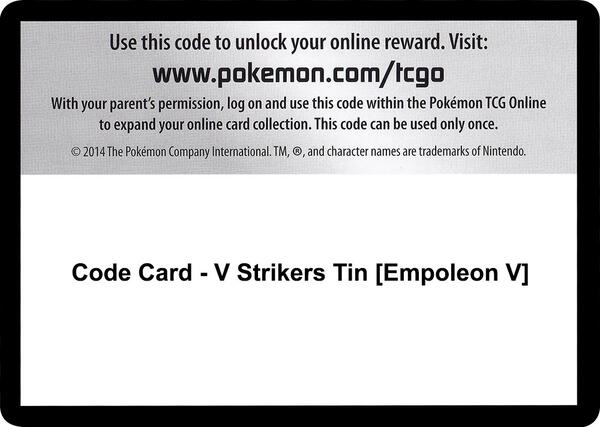 Code Card - V Strikers Tin [Empoleon V] [SWSH05 Battle Styles]