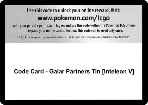 Code Card - Galar Partners Tin [Inteleon V] [SWSH01 Sword and Shield Base Set]
