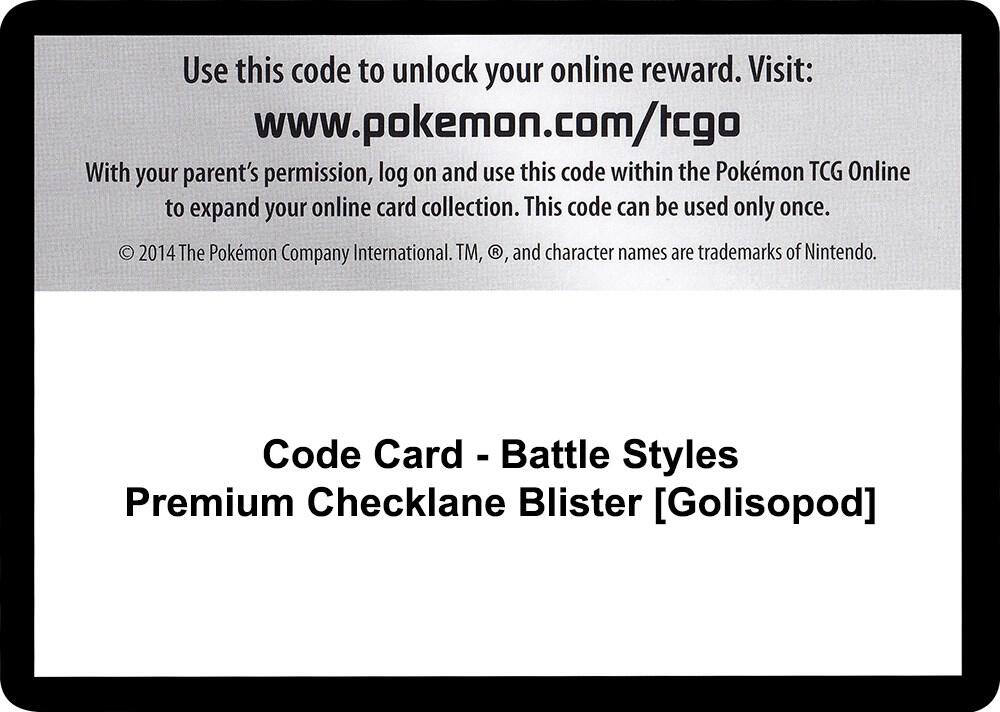 Code Card - Battle Styles Premium Checklane Blister [Golisopod] [SWSH05 Battle Styles]