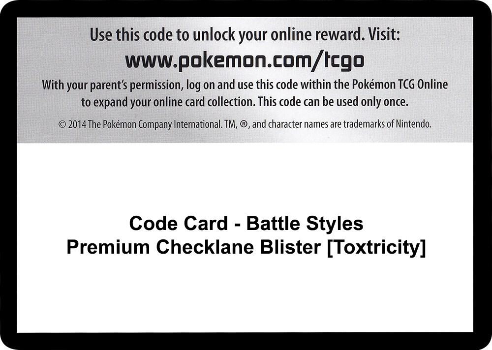 Code Card - Battle Styles Premium Checklane Blister [Toxtricity] [SWSH05 Battle Styles]