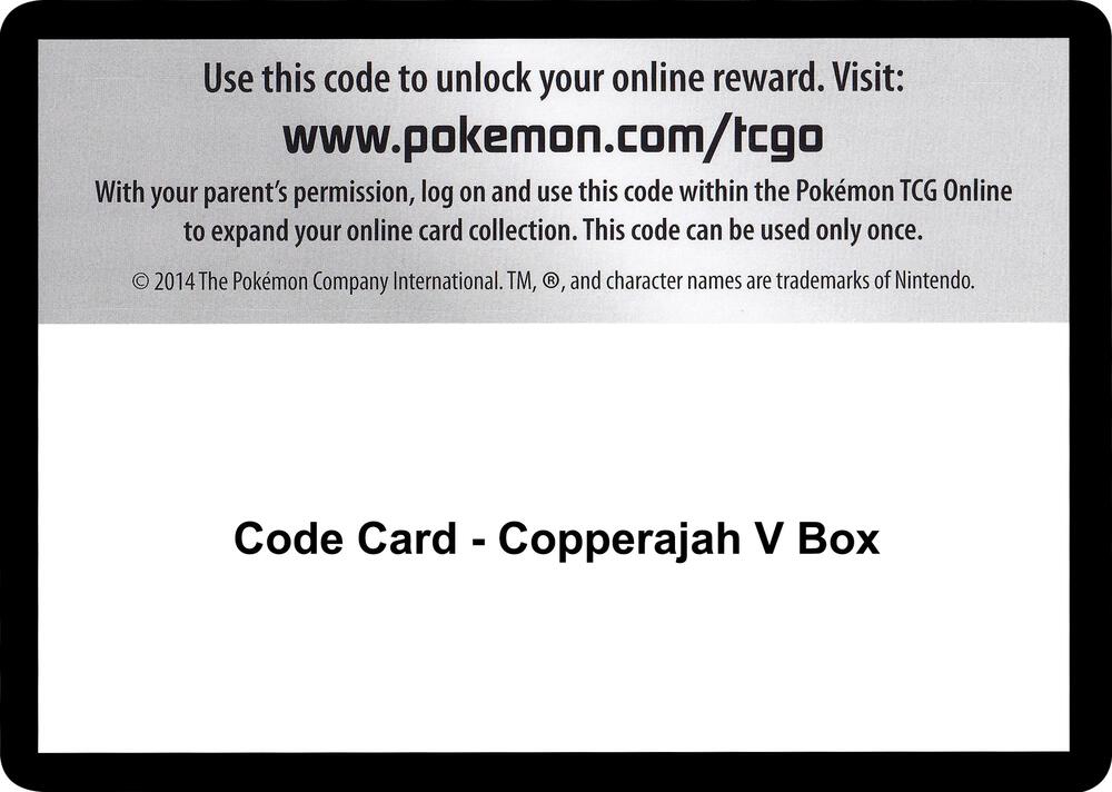 Code Card - Copperajah V Box [SWSH02 Rebel Clash]