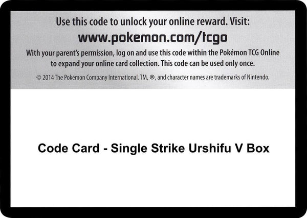 Code Card - Single Strike Urshifu V Box [SWSH05 Battle Styles]