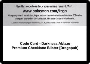 Code Card - Darkness Ablaze Premium Checklane Blister [Dragapult] [SWSH03 Darkness Ablaze]
