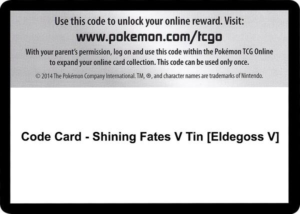 Code Card - Shining Fates V Tin [Eldegoss V] [Shining Fates]