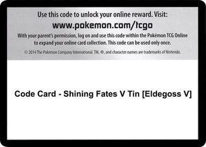 Code Card - Shining Fates V Tin [Eldegoss V] [Shining Fates]