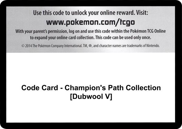 Code Card - Champion's Path Collection [Dubwool V] [Champions Path]