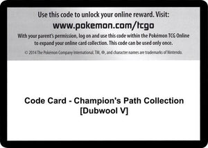 Code Card - Champion's Path Collection [Dubwool V] [Champions Path]