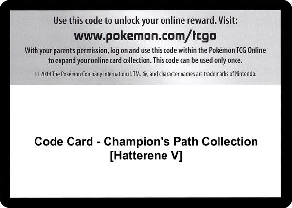 Code Card - Champion's Path Collection [Hatterene V] [Champions Path]
