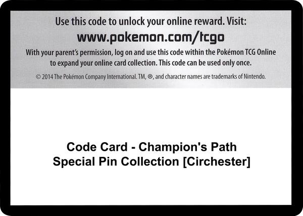 Code Card - Champion's Path Special Pin Collection [Circhester] [Champions Path]
