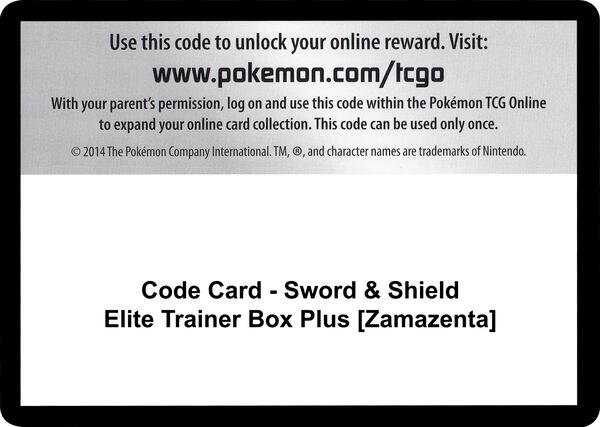 Code Card - Sword & Shield Elite Trainer Box Plus [Zamazenta] [SWSH04 Vivid Voltage]