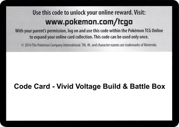 Code Card - Vivid Voltage Build & Battle Box [SWSH04 Vivid Voltage]