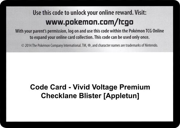 Code Card - Vivid Voltage Premium Checklane Blister [Appletun] [SWSH04 Vivid Voltage]