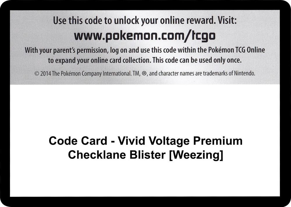 Code Card - Vivid Voltage Premium Checklane Blister [Weezing] [SWSH04 Vivid Voltage]