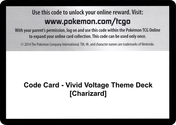 Code Card - Vivid Voltage Theme Deck [Charizard] [SWSH04 Vivid Voltage]
