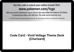 Code Card - Vivid Voltage Theme Deck [Charizard] [SWSH04 Vivid Voltage]