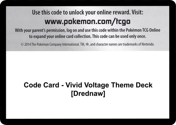 Code Card - Vivid Voltage Theme Deck [Drednaw] [SWSH04 Vivid Voltage]