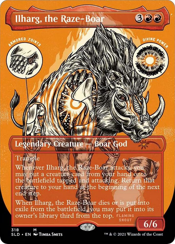 Ilharg, the Raze-Boar (Foil Etched) (318) [Secret Lair Drop]