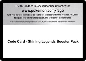 Code Card - Shining Legends Booster Pack [Shining Legends]