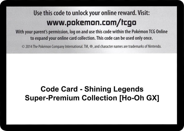 Code Card - Shining Legends Super-Premium Collection [Ho-Oh GX] [Shining Legends]