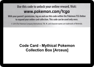Code Card - Mythical Pokemon Collection Box [Arceus] [Generations]