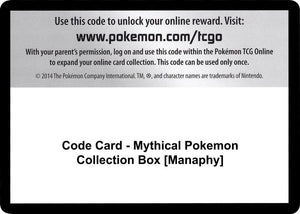 Code Card - Mythical Pokemon Collection Box [Manaphy] [Generations]