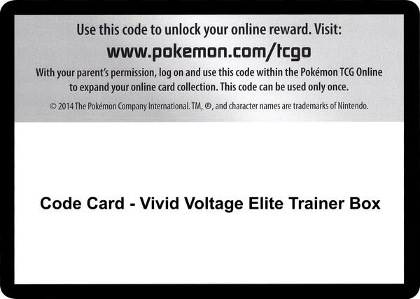 Code Card - Vivid Voltage Elite Trainer Box [SWSH04 Vivid Voltage]
