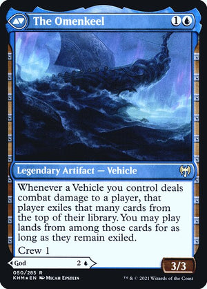 Cosima, God of the Voyage // The Omenkeel (50s) [Kaldheim Promos] Reverse