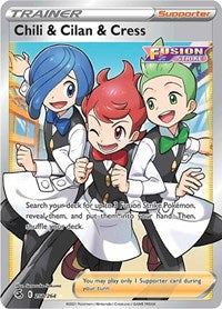 Chili & Cilan & Cress (Full Art) (258/264) [SWSH08 Fusion Strike]