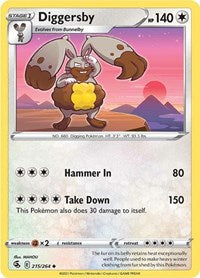 Diggersby (215/264) [SWSH08 Fusion Strike]