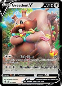 Greedent V (217/264) [SWSH08 Fusion Strike]
