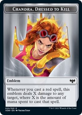 Emblem - Chandra, Dressed to Kill (20) [Innistrad: Crimson Vow]