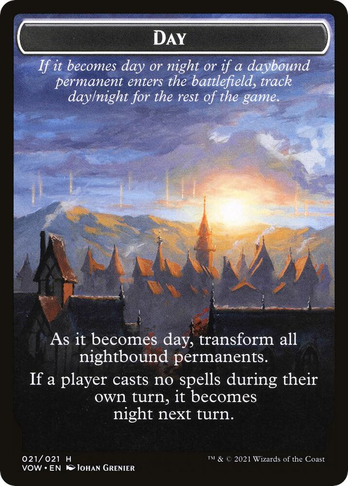 Day // Night Double-Sided Token (21) [Innistrad: Crimson Vow]