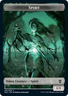 Spirit (001) // Spirit (002) Double-sided Token (1 // 2) [Crimson Vow Commander]