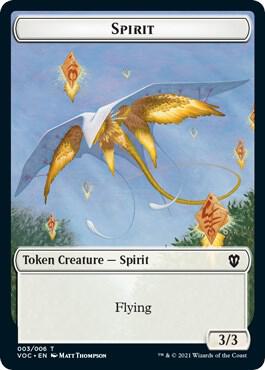 Spirit (003) // Thopter Double-sided Token (3 // 6) [Crimson Vow Commander]