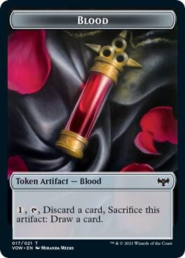 Blood // Spirit (003) Double-Sided Token (17 // 3) [Innistrad: Crimson Vow]