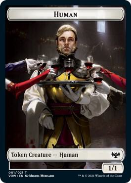 Human (001) // Human Soldier Double-Sided Token (1 // 15) [Innistrad: Crimson Vow]